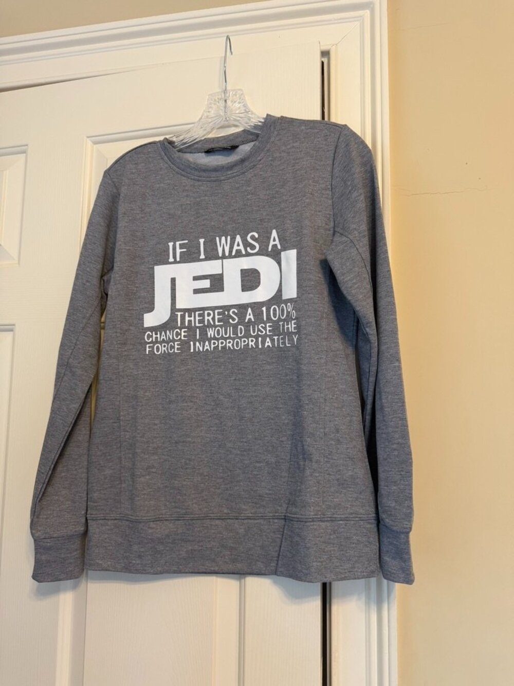 Gray Star Wars Funny Women's Light Sweatshirt
